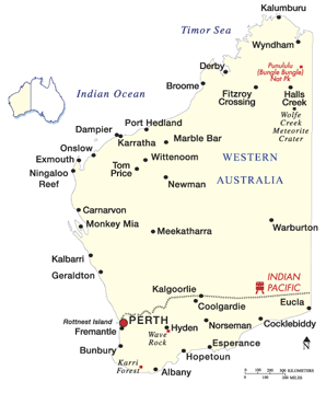 Map of Western Australia